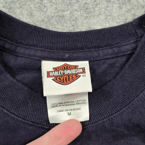 VTG Harley Davidson Motorcycle T Shirt Mens Medium Black Live To Ride Eagle CT - Picture 5 of 10